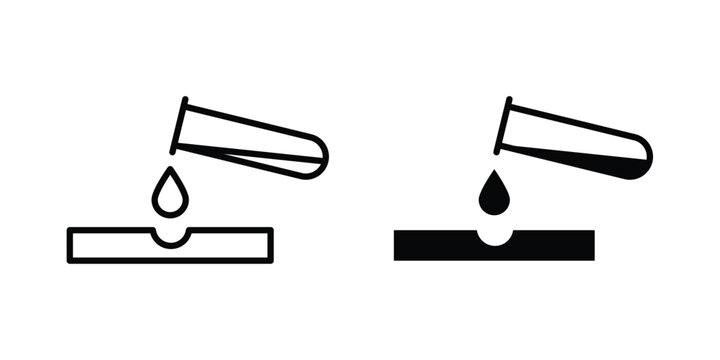 Corrosive substance icon Illustration set Eps10