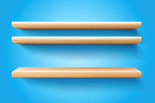 Wooden dowel rods on blue.