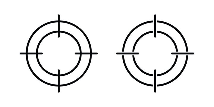 Gun target icon Illustration set Eps10