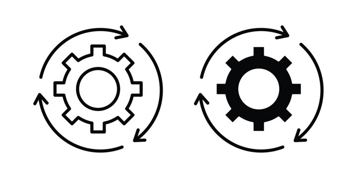 Implementation icon Illustration set Eps10