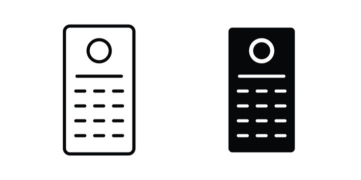 Intercom icon Illustration set Eps10