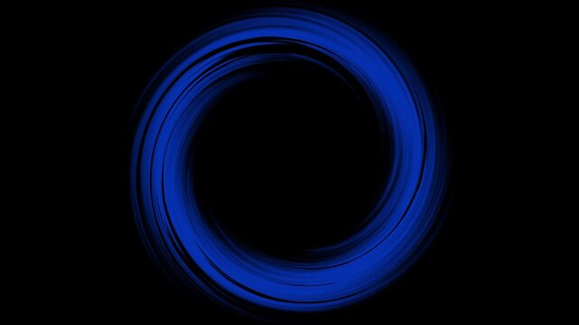 Blue glowing abstract ring on dark background