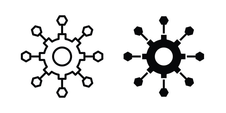 Microservices icon Illustration set Eps10