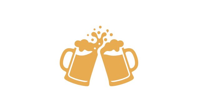 Beer mugs clinking together symbolize celebration and social gatherings with friends in a relaxed environment.