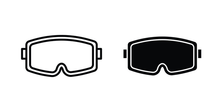 Snow Goggle icon Illustration set Eps10