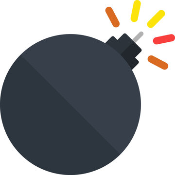 Cartoon Bomb Explosive Icon Vector Clipart Illustration