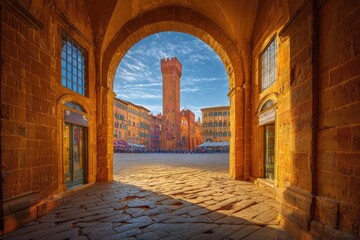 Obraz premium Piazza del Campo, Siena, Italy