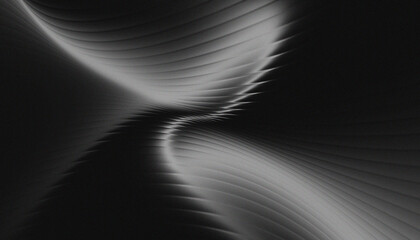 Abstract black and white smooth gradient ribbed glass backgrounds. © arjudin
