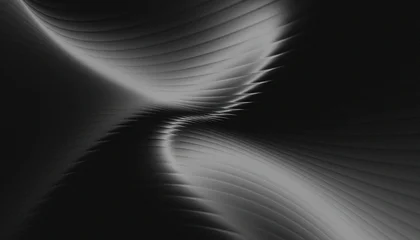 Fototapeten Fraktale Wellen Abstract black and white smooth gradient ribbed glass backgrounds.  © arjudin