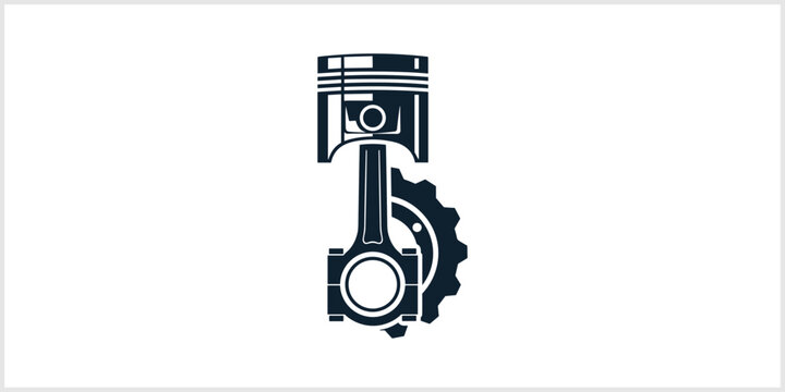 Piston and Gear Logo