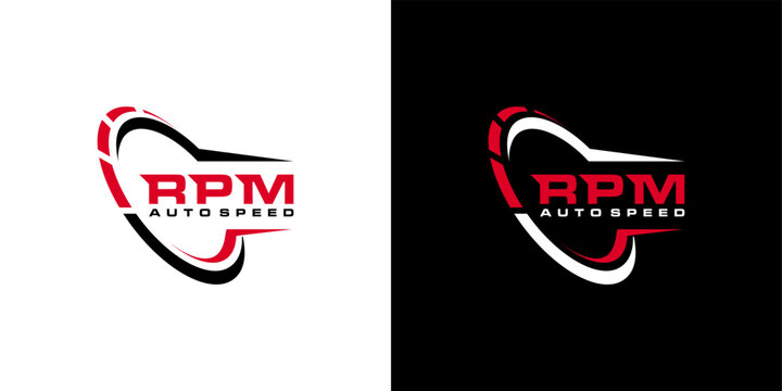 Dynamic RPM Auto Speed Emblem, Modern Car Performance Logo
