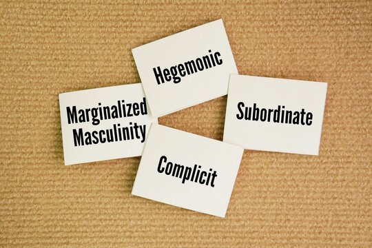 What are the 4 types of masculinity? hegemonic, subordinate, complicit, and marginalized masculinity word. patriarchal power, ranging from dominance to oppression and complicity within society.