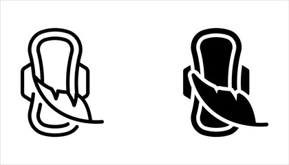 Sanitary pad icon concept set. Simple icon collection on white background © NAPISAH