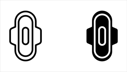 Sanitary pad icon concept set. Simple icon collection on white background © NAPISAH