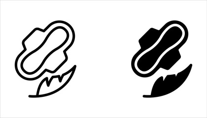 Sanitary pad icon concept set. Simple icon collection on white background © NAPISAH