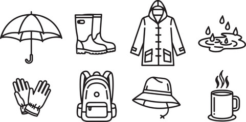 Obraz premium Isometric travel accessories set vector icon collection Vector