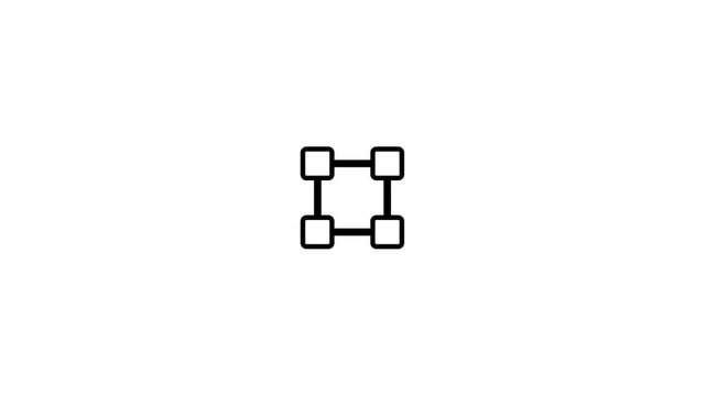 A small rectangular icon with connecting nodes at corners and sides representing a bounding box or selection frame gesture tool