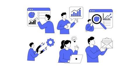 Fototapeta premium Handrawn Business Illustration