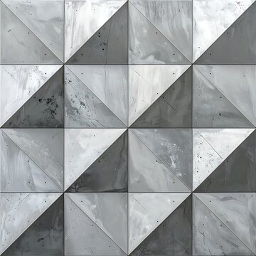 A grayscale geometric pattern of triangular tiles