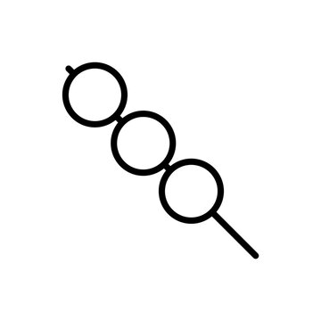 Dango skewer line icon with simple and modern design