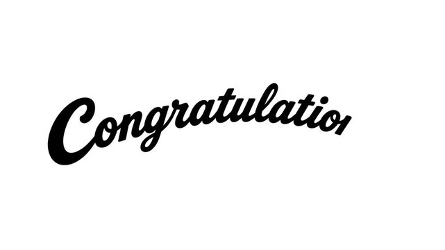Congratulations Handwritten Script Animation ( 4K )