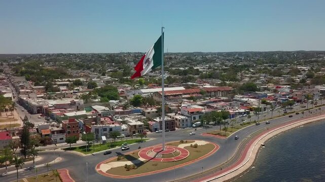 campeche mexico malec&oacute;n drone shot