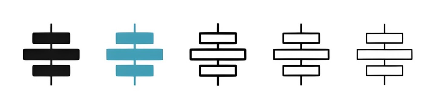 Align center icon suite. Text alignment icon crafted for UI designs. Thin line customizable illustration. Contour symbol. Vector isolated outline drawing. Editable stroke
