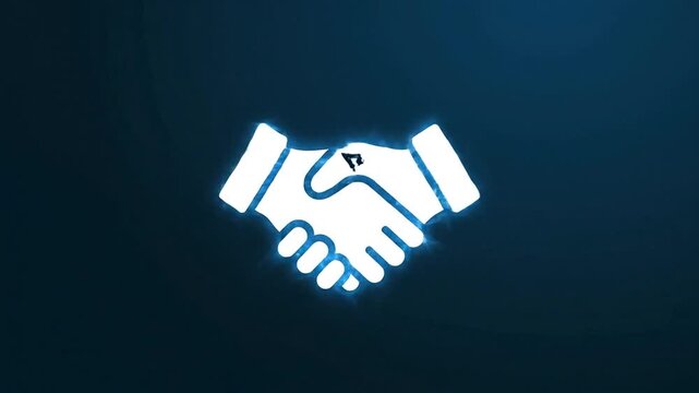 Business partners shaking hands with a contract and shield of protection