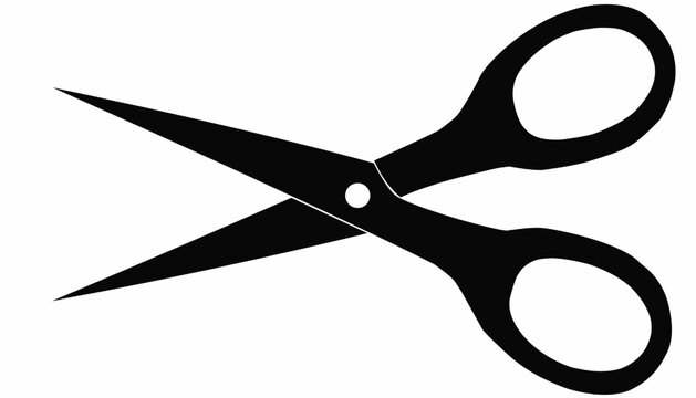Scissors Illustration. Sewing Tool Repeat. Minimal Hand Drawn Vector Style.	