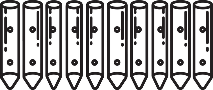 Black keyboard keys on white background vector icon set Vector