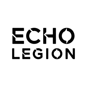 Echo Legion Black and White Logo