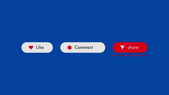 YouTube Outro Buttons Like Share Comment Subscribe Animation Social Media Call to Action