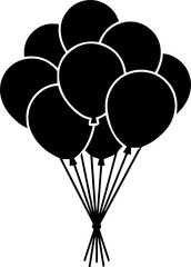 Black balloons tied together Vector © Arohi