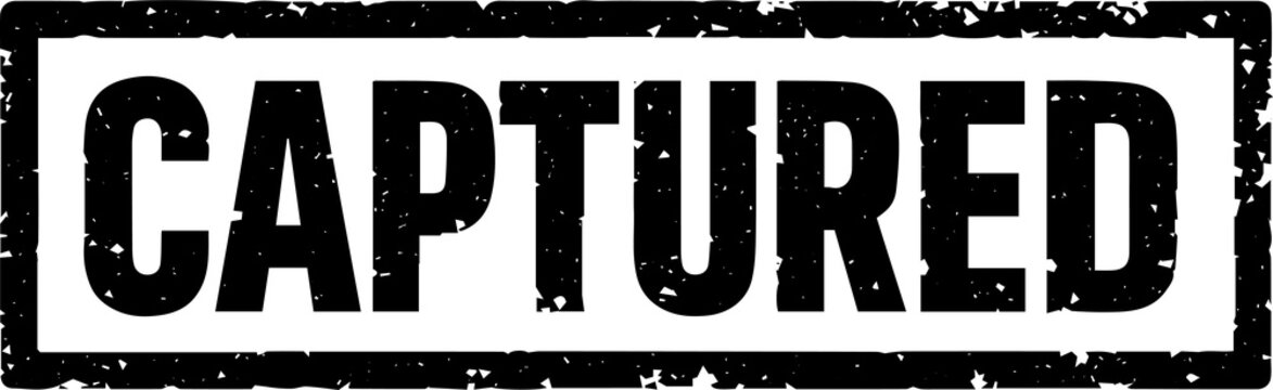 Captured rubber stamp with grunge effect Vector