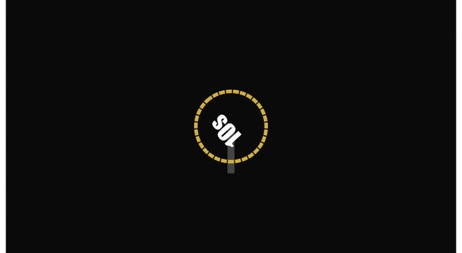 10s countdown timer circle with rotating motion on black animation
