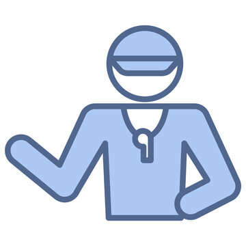 Coach blue icon