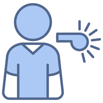 Referee blue icon