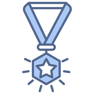 medal blue icon