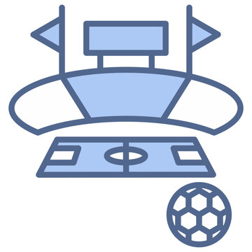 stadium blue icon