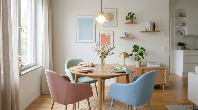 A luxury modern living and dining room featuring a stylish fireplace and elegant wood furniture with large windows and chic decor for a sophisticated home design
