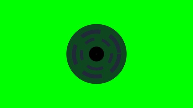 A flat animation of a file being delete in a digital environment