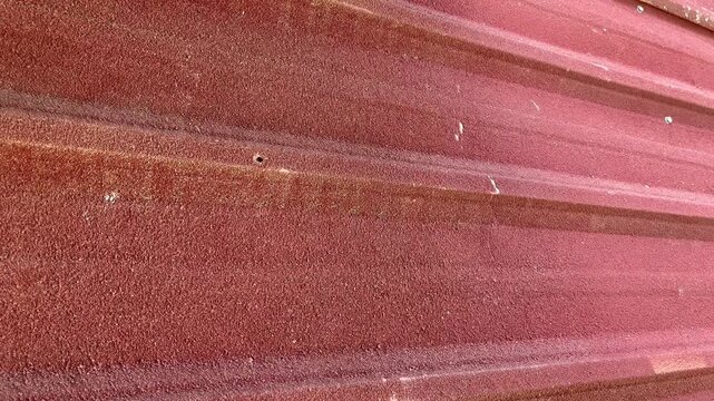 Close up of soundproof galvalume metal roofing sheet with insulation