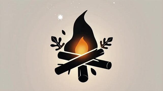 Campfire video with cool silhouette style