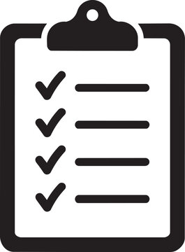 Checklist clipboard with checked items and lines in solid style with todo list clipboard icon complete
