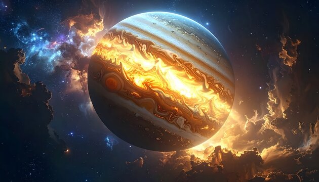 Jupiters Fiery Demise - A Cosmic Cataclysm of Destruction and Transformation.