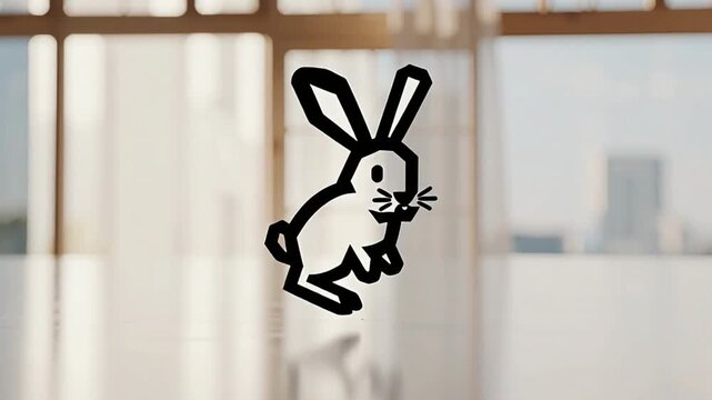 Rabbit video with a cool silhouette style