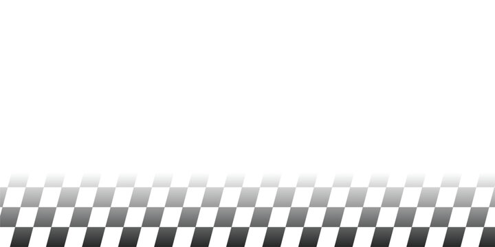 Seamless pattern of race checkered flags. Black and white checkerboard texture, motorsport finish line design. Vector illustration on white background.