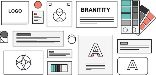 Of various including typography, and color palettes layout web branding tools © ABDUL MATIN