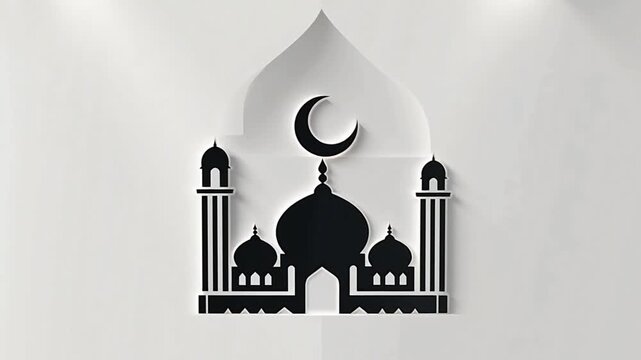 cool mosque video with silhouette style