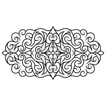 vector illustration of a floral decorative ornament